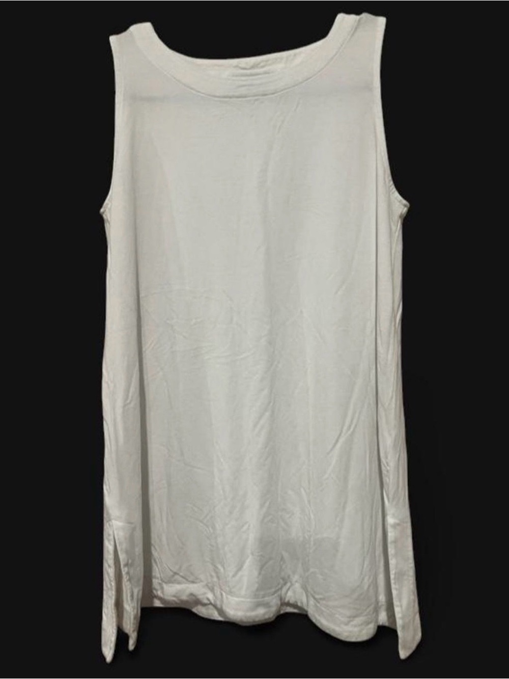 J. Jill White longline tank top with a flowy hem